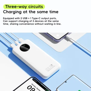 20000mAh Power Bank Tragbar Schnellladegerät Externer Batterie Ladegerät Handy - Zdjęcie 1 z 11