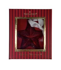 NIB - Waterford 2006 Macy's Red Star Signature Blown Glass Christmas Ornament
