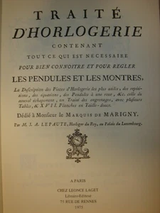 HORLOGERIE TRAITÉ PENDULEN UND UHREN VON JEAN ANDRÉ LEPAUTE HORLOGER DU ROY - Bild 1 von 20
