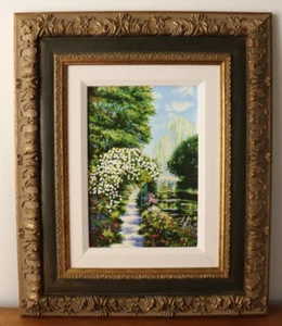 Claude Cambour - Giverny et sa Magie Canvas Serigraph signed & #, Framed - Picture 1 of 7
