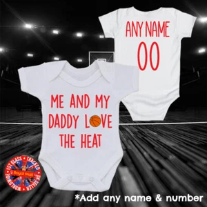 Heat "Me & My Daddy Love" Abuelo Momia Mameluco Babygrow Personalizado Regalo - Imagen 1 de 1