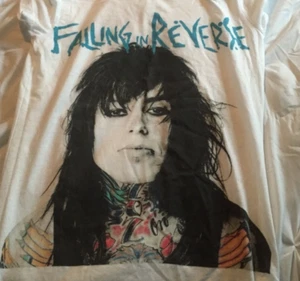 Camiseta blanca de algodón Falling In Reverse Music Band S-234XL RM708 - Imagen 1 de 3