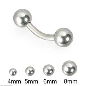 Langhantel Kurve Schlangenaugen 14 Stärke 9/16" 4 mm Kugeln Stahl * - Bild 1 von 4