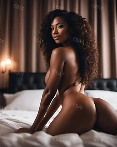Ebony Curvy Girl Model Photo Nude 8x10 Art Print C3773 - Picture 1 of 1