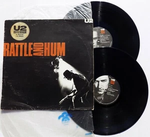 U2 LP x 2 Rattle And Hum VENEZUELA Pressing Picture Labels Hype Sticker on sleev - Picture 1 of 4