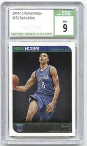 2014 - 15 Zach Lavine #272 Panini Hoops CSG Mint 9 Rookie Card Timberwolves L424 - Picture 1 of 2