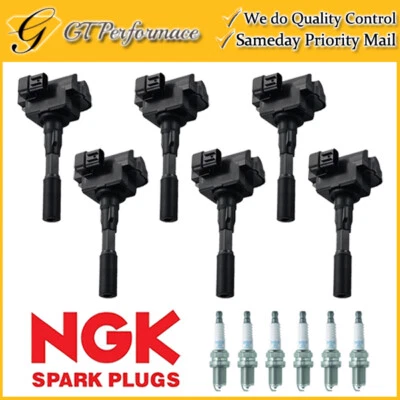Bobina de encendido de calidad y bujía NGK 6 PIEZAS para Acura Legend NSX V6 1991-1995 Foto 1 de 4