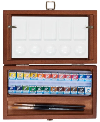 ROYAL TALENS Van Gogh Holzkasten-Set Aquarell 24er Set