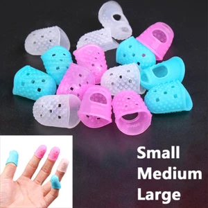 Rubber Thimblettes Thimble Finger Cones Protector Page Turner Small Medium Large - Picture 1 of 11