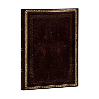 New Paperblanks Journal Midi Flexis 7X5"Lined BLACK MOROCCAN Soft Cover gift - Image 1 of 3