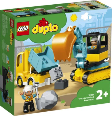 Original LEGO® Duplo® 10931 - Camión y Excavadora con Orugas - Imagen 1 de 4