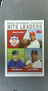 2004 Topps Hits Leaders #344 Albert Pujols Cardinals - Picture 1 of 2