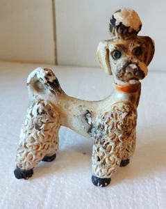 Vintage 60s Chalkware Poodle - Picture 1 of 4