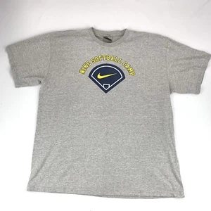 Camiseta de manga corta Nike Softbol Camp principios de la década de 2000 gris etiqueta talla XL gris - Imagen 1 de 6