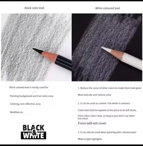 Pencil Black and White set of 2 pcs ( oil based) - Picture 1 of 5