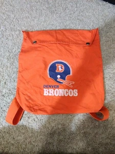Vintage Denver Broncos Cloth Backpack/Purse. Maybe 1970 Or 1980s.  - Picture 1 of 12