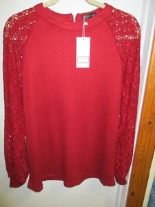 MIHOLL Women’s Long Sleeve Tops Lace Casual Loose Blouses T Shirts - Picture 1 of 2