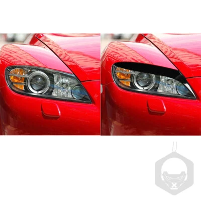 Cubierta de panel de cejas para párpados faros delanteros piano negro para Mazda RX-8 2004-2008 Foto 1 de 4