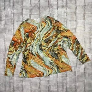 Studio Untold Jean Paul Gaultier Style Multicolor Longsleeve Blouse Size 20/22 - Picture 1 of 4