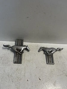 - 1960’s Ford Mustang Car Emblems Lot Of 2 Hot Rod Muscle Car - Picture 1 of 5