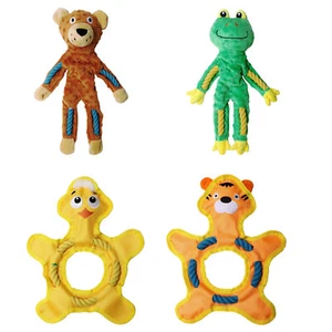 Juguetes chirriantes indestructibles para perros mascotas juguete de peluche masticable duradero para limpieza de dientes - Imagen 1 de 28