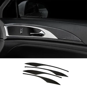 For Lincoln MKZ 2013-2020 ABS Carbon Fiber Interior Door Panel Cover Trim 4PCS - Foto 1 di 10