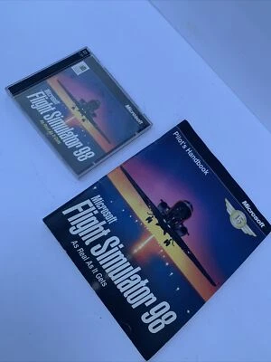 MICROSOFT Flight Simulator 98 Vintage Big Box Windows PC Game and Manual - Image 1 of 4