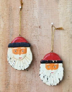 10er Set Weihnachtsmann Anhänger Holz Weihnachtsmänner Weihnachten Weihnachtsman - Bild 1 von 2