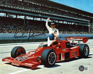 GORDON JOHNCOCK SIGNED AUTOGRAPHED 8x10 PHOTO AUTO RACING LEGEND BECKETT BAS - Picture 1 of 2