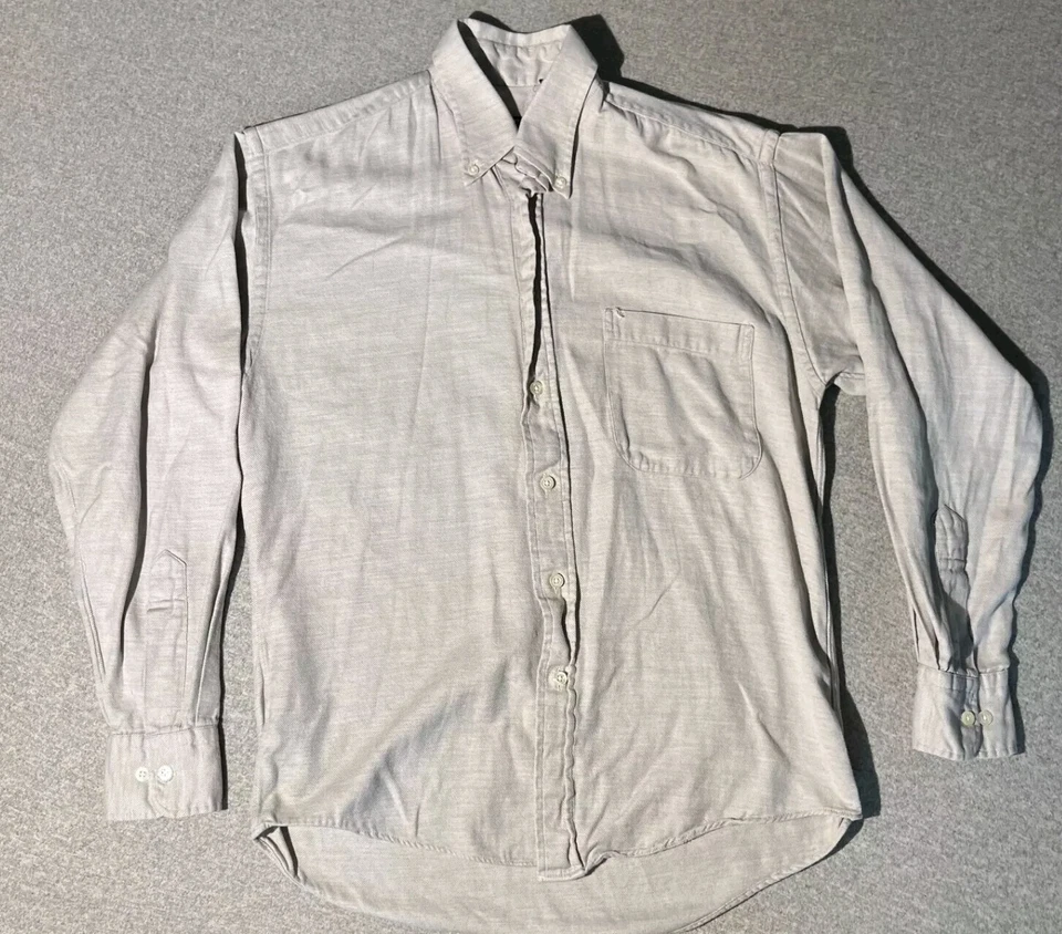 Burberry London Button Down Shirt Men’s Size Small Beige Cotton Casual  - Image 1 of 4