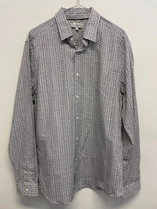 JASPER CONRAN MENS PURE COTTON LS SHIRT IN BLACK/WHITE SIZE L BNWOT (S117) - Picture 1 of 9