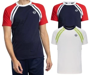 Sergio Tacchini Men's Ghibli T-shirt Short Sleeve Tee Cotton Retro Top New S-4XL - Picture 1 of 11