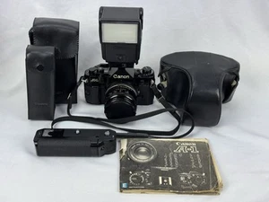 Slow Shutter - Canon A-1 Film Camera + FD 50mm 1.8 SC S.C. Lens Flash Winder - Picture 1 of 24