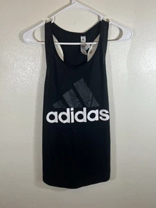 Adidas Tank Top Women’s Size Medium Black Big Logo - Picture 1 of 2