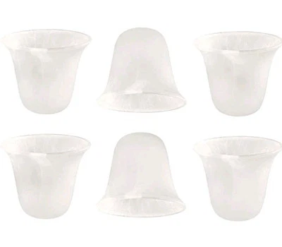 EUMYVIV 6 Bell Shaped Alabaster Glass Lamp Shade Replacement with 1-5/8-inch Fitter...