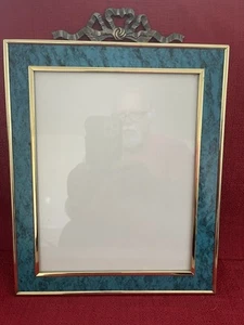 Vintage Burnes of Boston Französischer Stil Bilderrahmen Gold & Türkis Grün - Bild 1 von 7