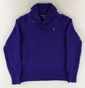 Ralph Lauren Sport Schalkragen Baumwolle Pullover Pulli Lila Damen XL Neu mit Etikett - Bild 1 von 9