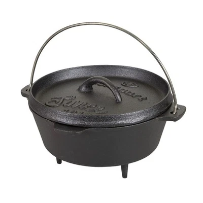 Stansport Pre-Seasoned Cast Iron Dutch Oven With Legs-2 QT - Image 1 of 4