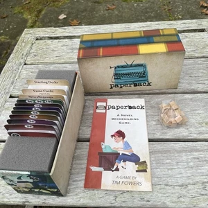 Paperback Deck Building Card Game Tim Fowers Games 2016 Paper Back Novelist - Picture 1 of 7