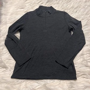 Smartwool Merino Wool Grey Youth XL Long sleeve Half Zip Base layer For Kids - Picture 1 of 4