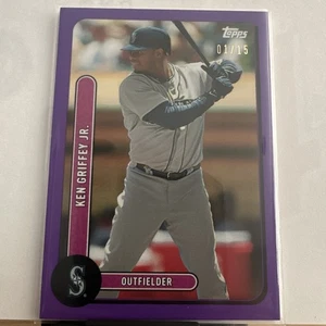 Ken Griffey Jr 2021 Topps Brooklyn Collection #30 Purple SSP! 01/15 Rare - Picture 1 of 11