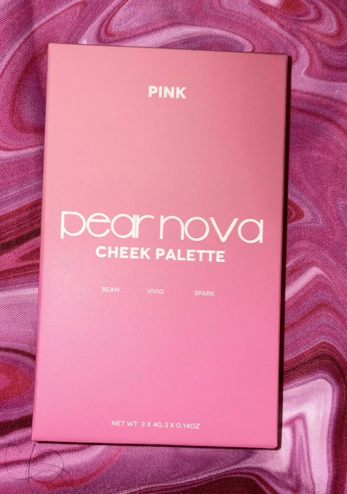 Pear Nova Cheek Palette Pink Beam Vivid Spark 3 Shades Cream Matte Pearl New - Image 1 of 1