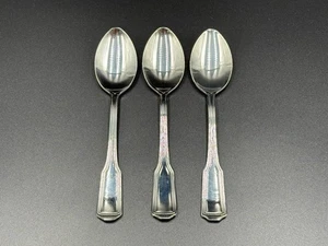Lot of 3 Wallace Whitney American Chippendale Stainless Teaspoons - Picture 1 of 5