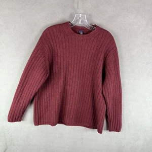 Vintage Gap Womens Sweater XL Red Lambswool Ribbed Knit Crewneck Pullover Casual - Picture 1 of 8