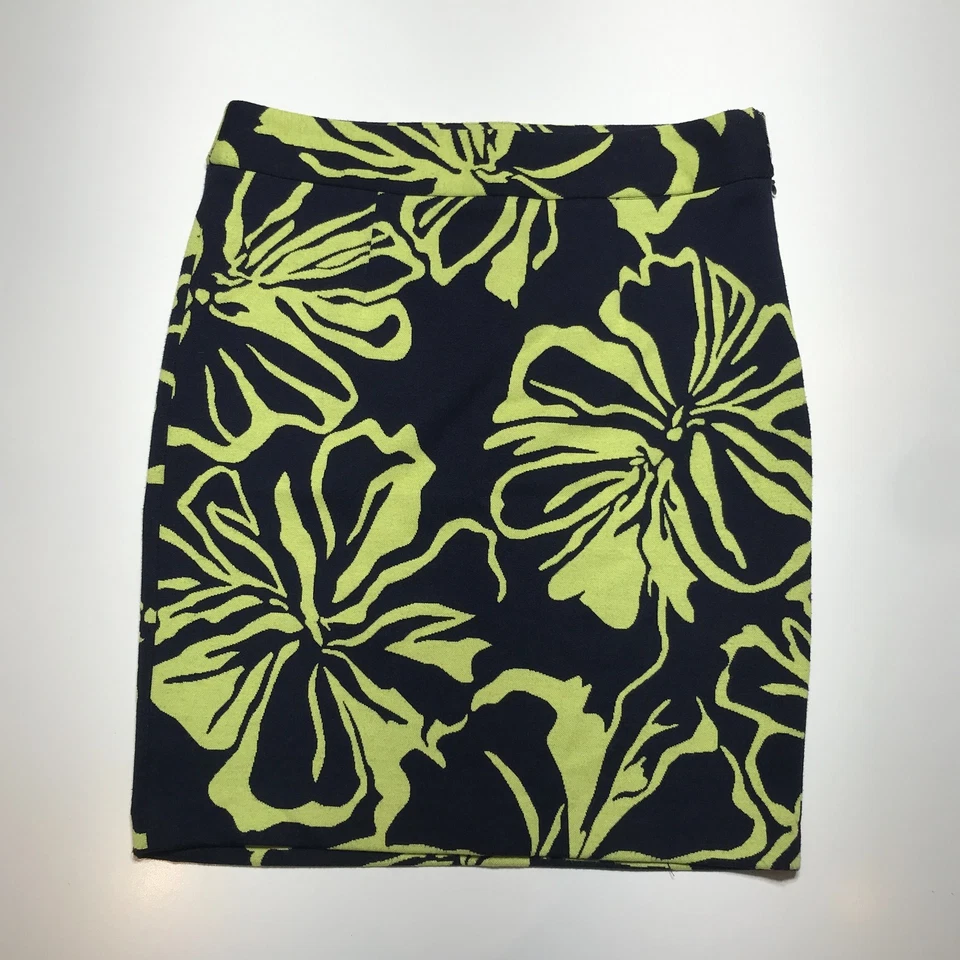 Falda lápiz Grace Elements para mujer 8 puntos ponte negra con patrón floral amarillo Foto 1 de 4