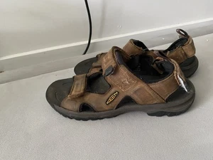 Keen Targhee Sandals Mens 10 Open Toe Brown Adjustable Hiking Walking Like-new - Picture 1 of 6