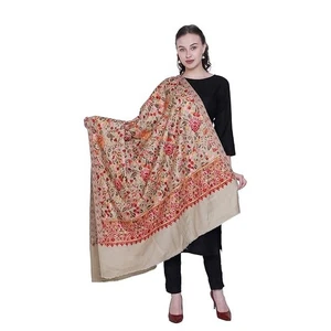 Cashmillon Kaschmir-Schal mit floraler Stickerei – Winter Ethno Design (78) - Bild 1 von 5