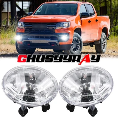For 2015-2022 Chevrolet Colorado Pair Front 4" Inch Round Fog Lights+H16 Bulbs - Image 1 of 4