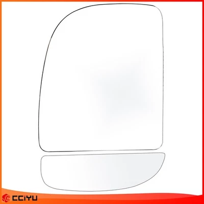 Upper+Lower Tow Mirror Glass For Ford Econoline Van /F-250 350 450 550 LH Side - Image 1 of 4