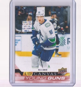 2022-23 Upper Deck Series 2 Young Guns Canvas C214 Nils Aman Vancouver Canucks - Picture 1 of 2